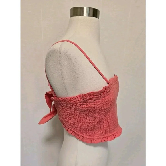 American Eagle Womens Crop Tank Tube Top Size Medium Tie Back - Picture 6 of 9
